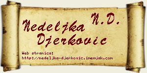 Nedeljka Đerković vizit kartica